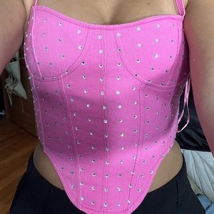 White fox small pink busier top